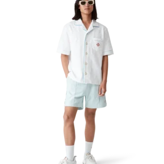 Pantalones cortos de rizo con monograma