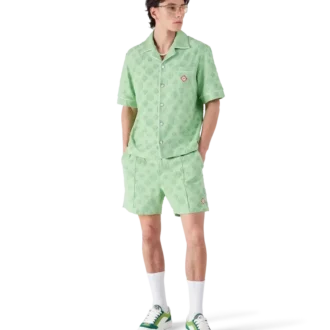 Pantalones cortos de rizo con monograma