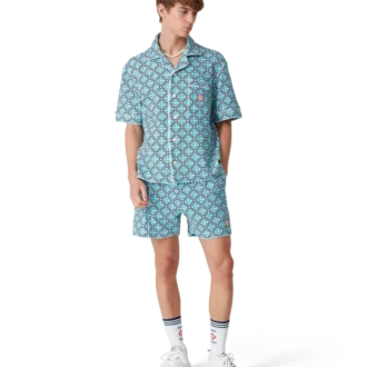 Pantalones cortos de rizo con monograma