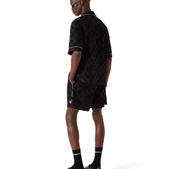 Pantalones cortos de rizo con monograma