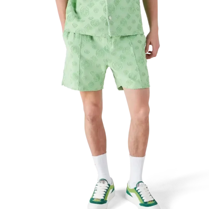 Pantalones cortos de rizo con monograma