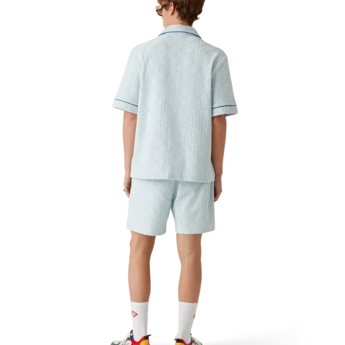 Pantalones cortos de rizo con monograma