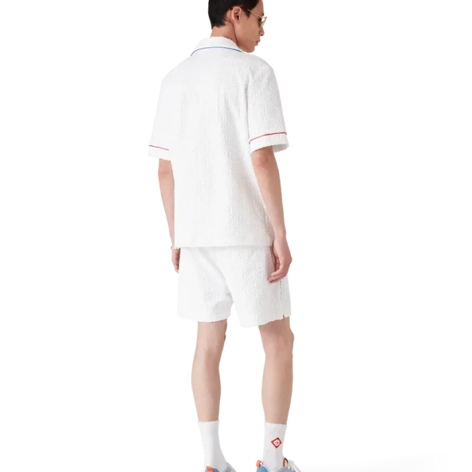 Pantalones cortos de rizo jacquard Monogram