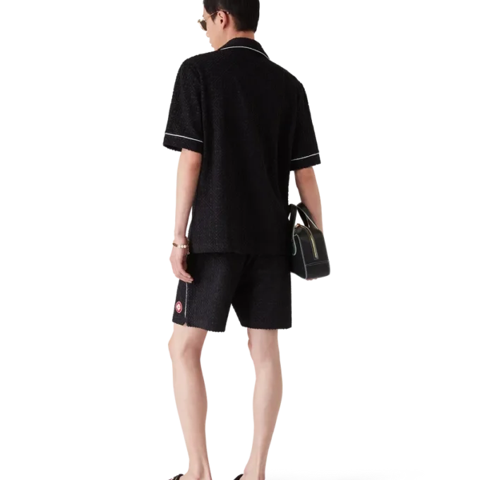 Pantalones cortos de rizo jacquard Monogram