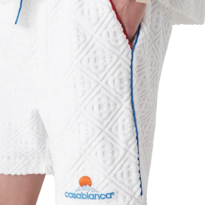 Pantalones cortos de rizo jacquard Monogram