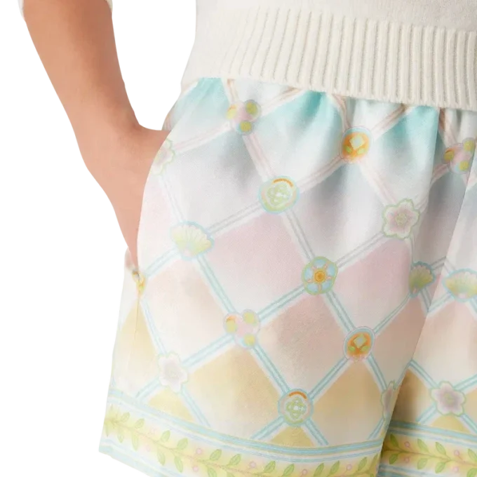 Pantalones cortos de sarga de seda Candy Icons