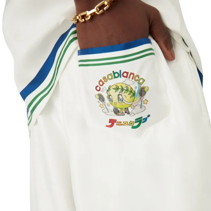 Pantalones cortos de sarga de seda Tennis Club Icon