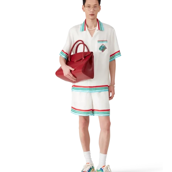 Pantalones cortos de seda Casa Way World Series