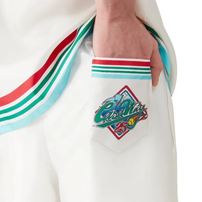 Pantalones cortos de seda Casa Way World Series