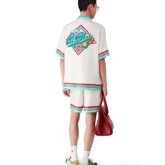 Pantalones cortos de seda Casa Way World Series