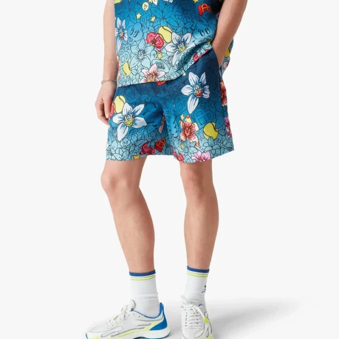 Pantalones cortos de seda Collage D’icones Graphiques