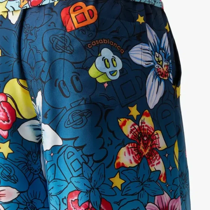 Pantalones cortos de seda Collage D’icones Graphiques