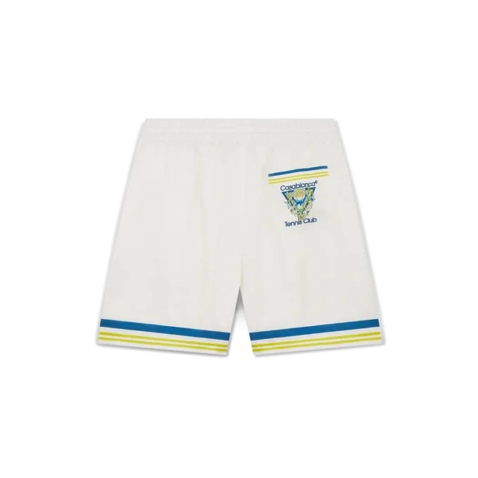 Pantalones cortos de seda con el icono del Flaming Tennis Club
