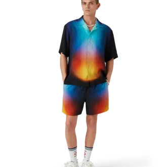 Pantalones cortos de seda degradados