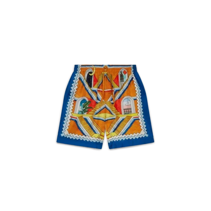 Pantalones cortos de seda Escalier Infini