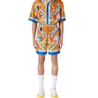 Pantalones cortos de seda Escalier Infini