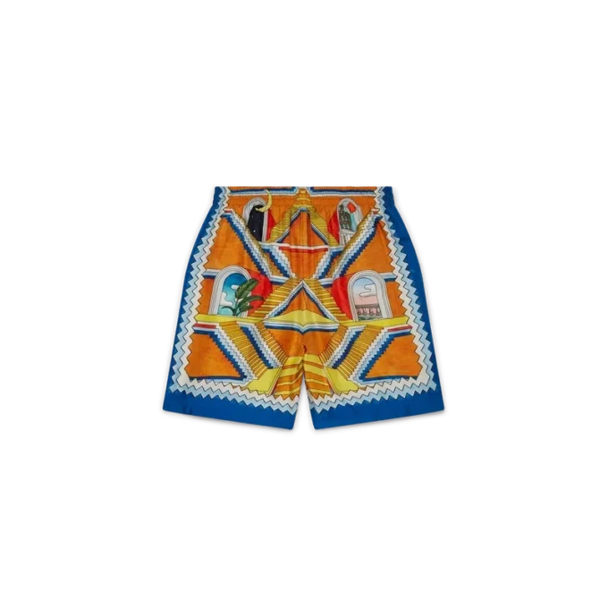 Pantalones cortos de seda Escalier Infini