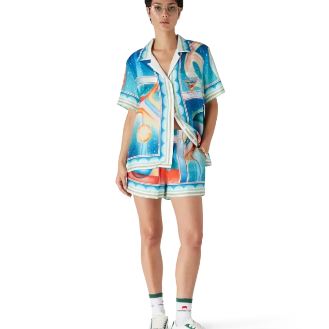 Pantalones cortos de seda Galaxy Court