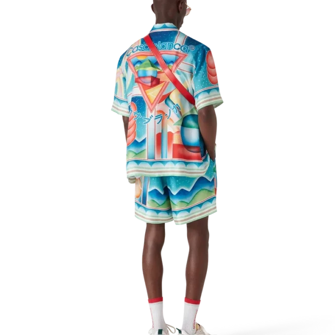 Pantalones cortos de seda Galaxy Court