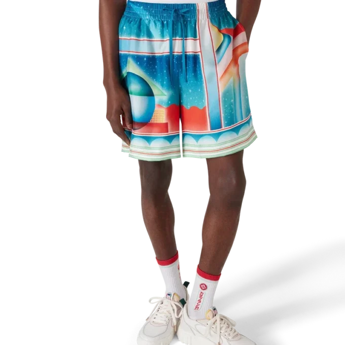 Pantalones cortos de seda Galaxy Court