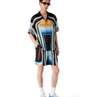 Pantalones cortos de seda Graphic Mountain