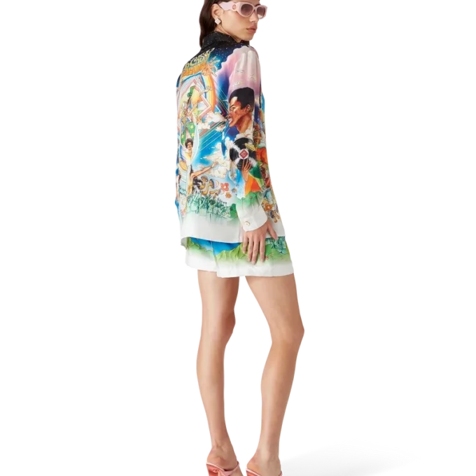 Pantalones cortos de seda La Musique