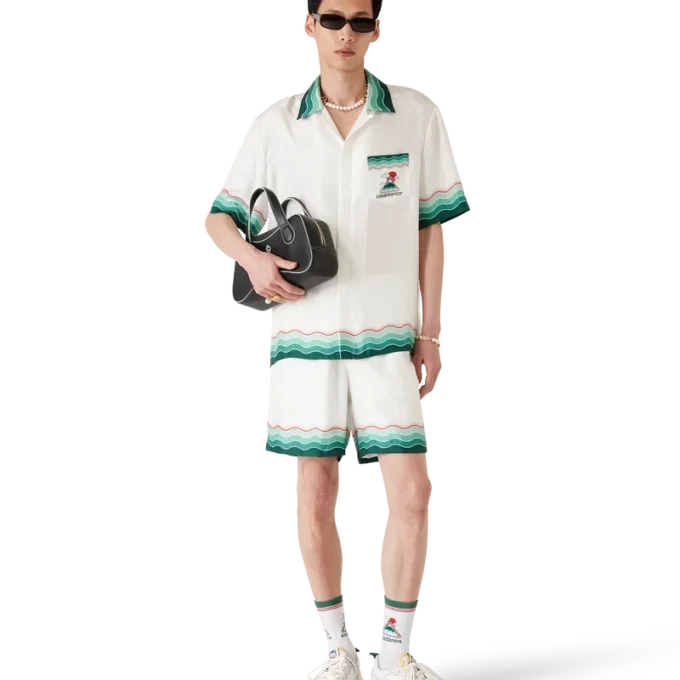 Pantalones cortos de seda Montagne Ondulee