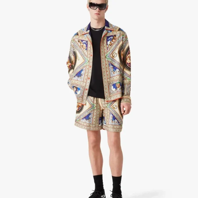 Pantalones cortos de seda Plafond Orne De Musique