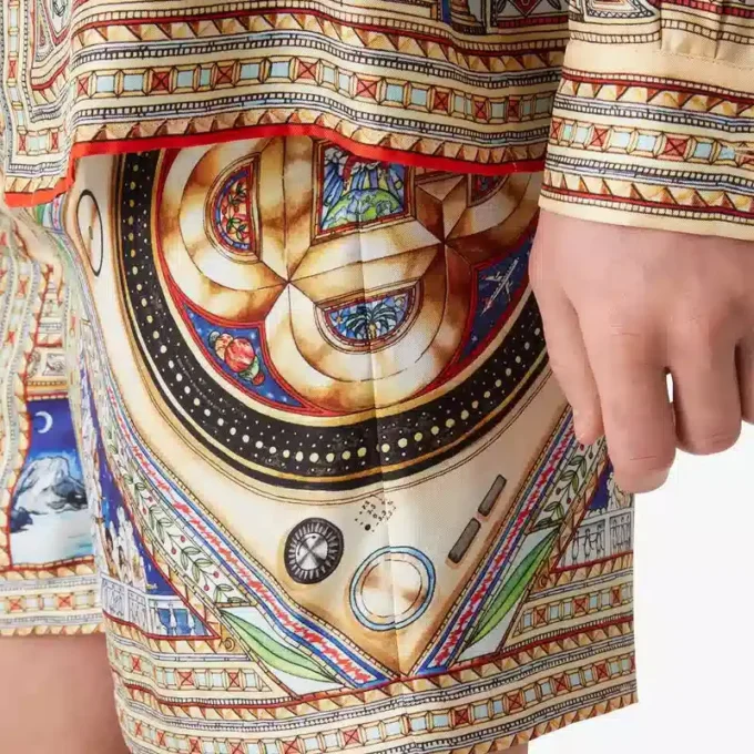 Pantalones cortos de seda Plafond Orne De Musique