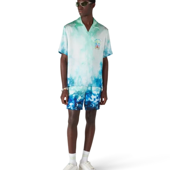 Pantalones cortos de seda Surf Lotus