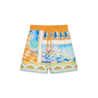 Pantalones cortos de seda Surreal Pool