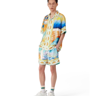 Pantalones cortos de seda Surreal Pool