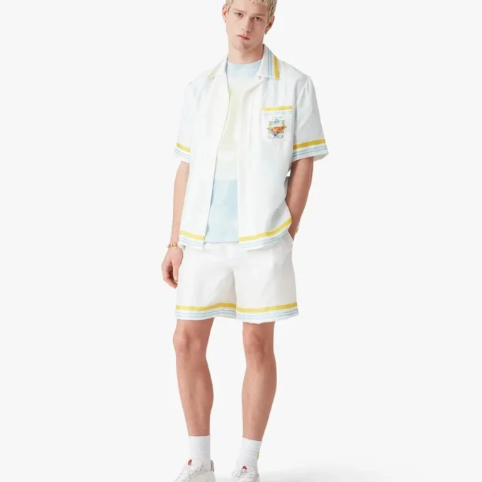 Pantalones cortos de seda Tennis Landscape