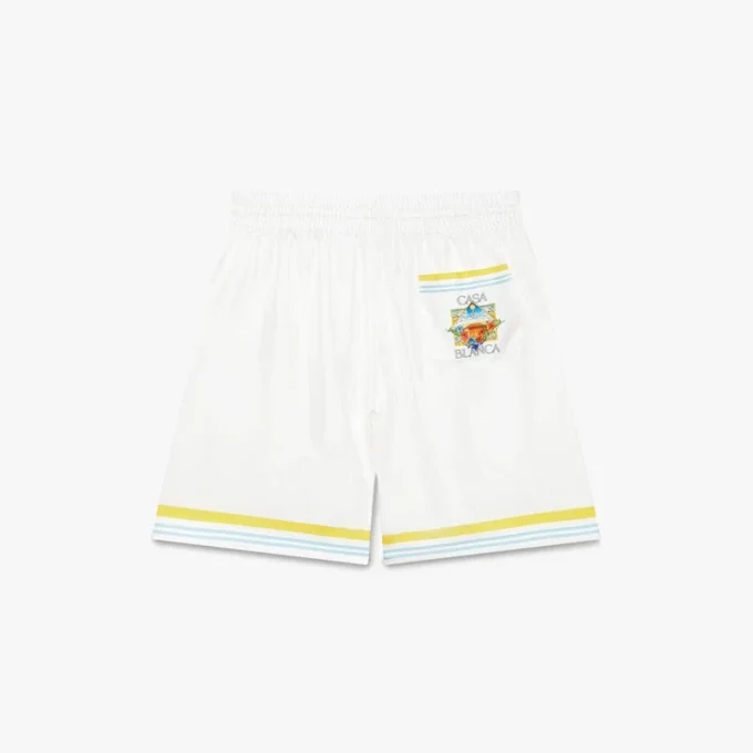 Pantalones cortos de seda Tennis Landscape