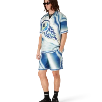 Pantalones cortos de seda «The Art of the Serve»