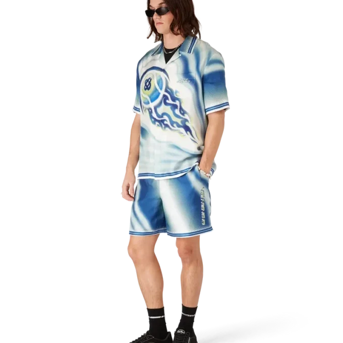 Pantalones cortos de seda «The Art of the Serve»