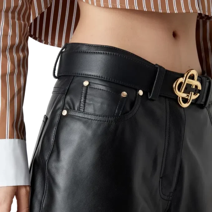 Pantalones cortos de skater de cuero