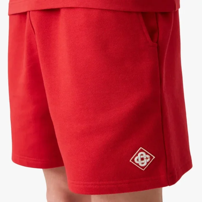 Pantalones cortos de sudadera con el logotipo del diamante rojo
