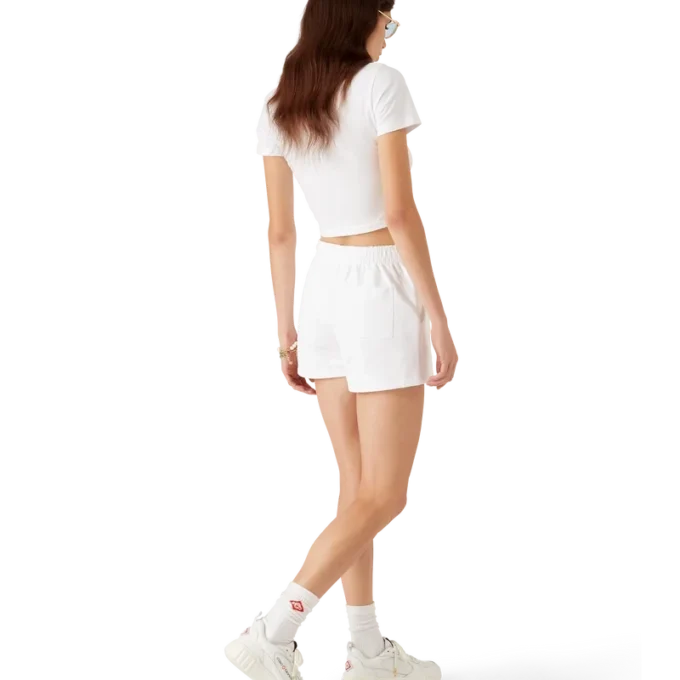 Pantalones cortos de sudadera con logotipo apilado