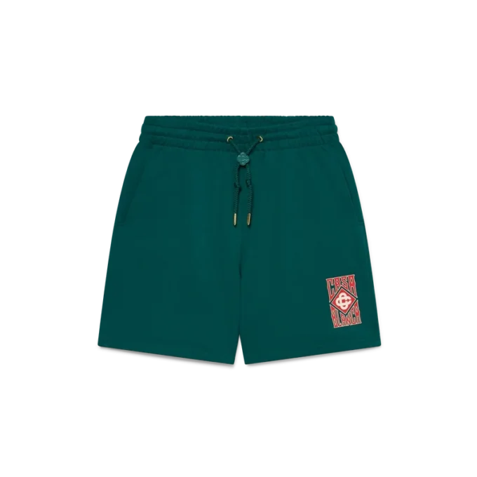 Pantalones cortos de sudadera con logotipo gótico