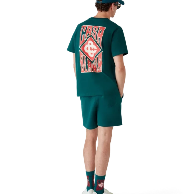 Pantalones cortos de sudadera con logotipo gótico