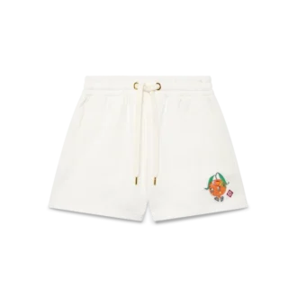 Pantalones cortos de sudadera con mascota naranja