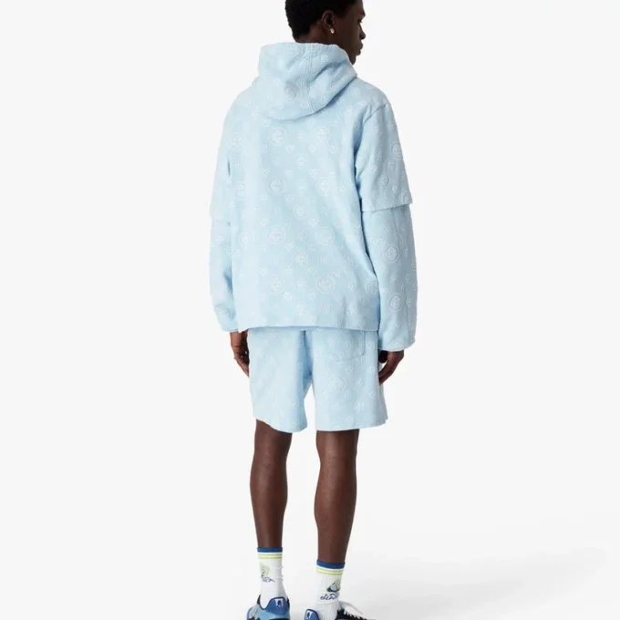 Pantalones cortos de sudadera con monograma aplicado