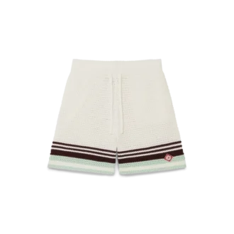 Pantalones cortos de tenis de algodón de ganchillo