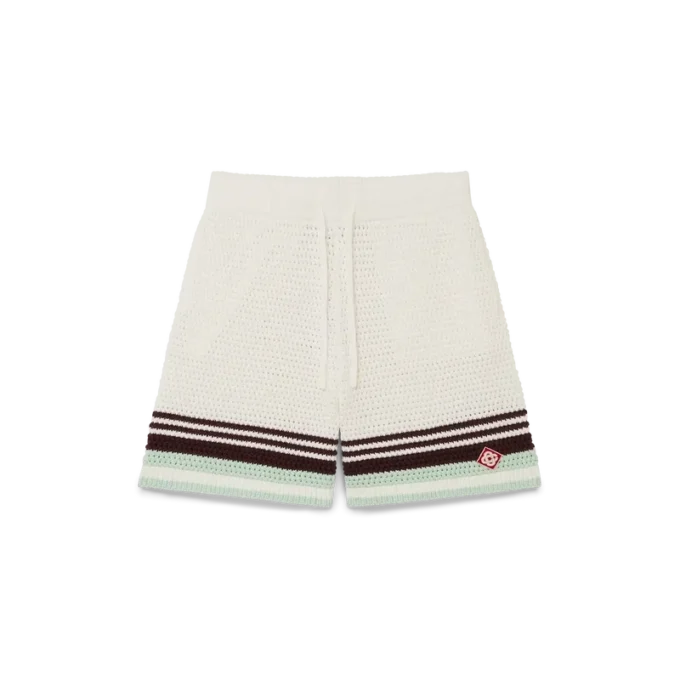 Pantalones cortos de tenis de algodón de ganchillo