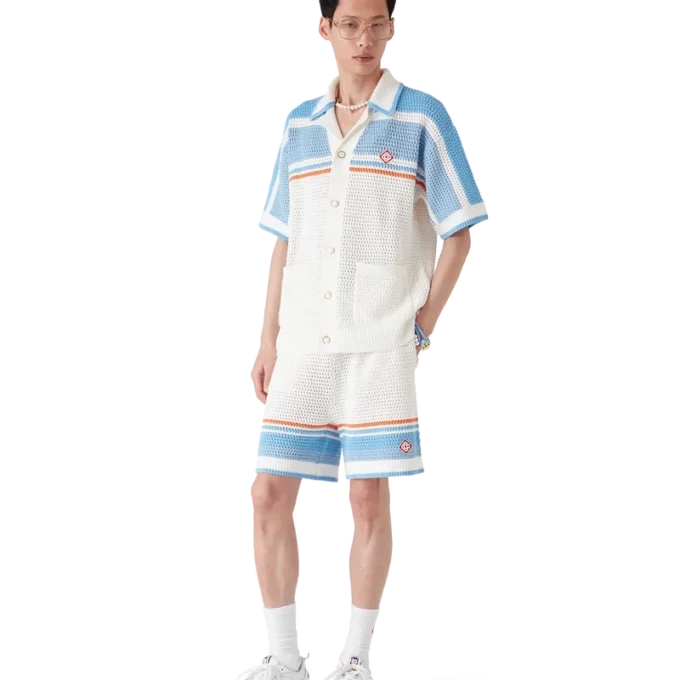 Pantalones cortos de tenis de algodón de ganchillo