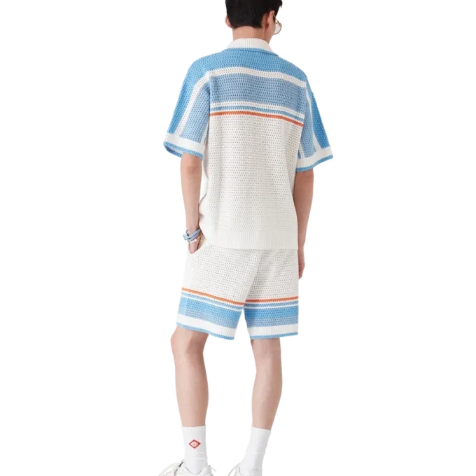 Pantalones cortos de tenis de algodón de ganchillo