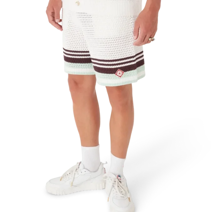 Pantalones cortos de tenis de algodón de ganchillo