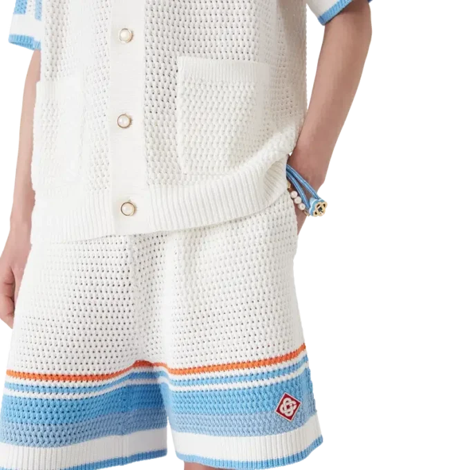 Pantalones cortos de tenis de algodón de ganchillo