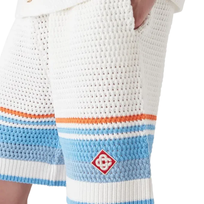 Pantalones cortos de tenis de algodón de ganchillo